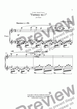 page one of Op.013 - Fantasy for Piano No.1 (G minor)