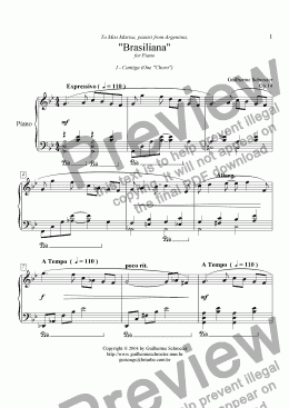 page one of Op.014 - Brasiliana for Piano