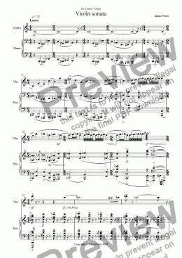 page one of Violin Sonata