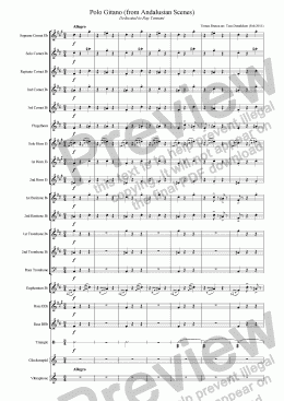 page one of BRASS BAND - Polo Gitano from "Andalusian Scenes"