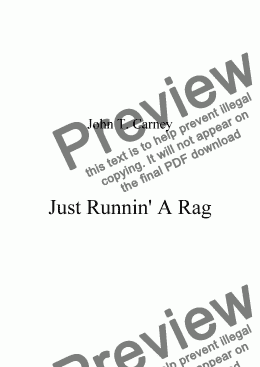page one of Just Runnin’ A Rag