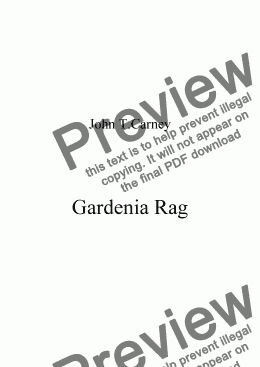 page one of Gardenia Rag