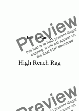 page one of High Reach Rag