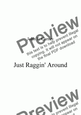 page one of Just Raggin’ Around