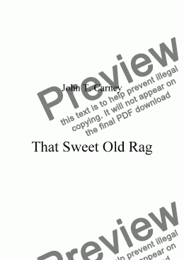 page one of That Sweet Old Rag