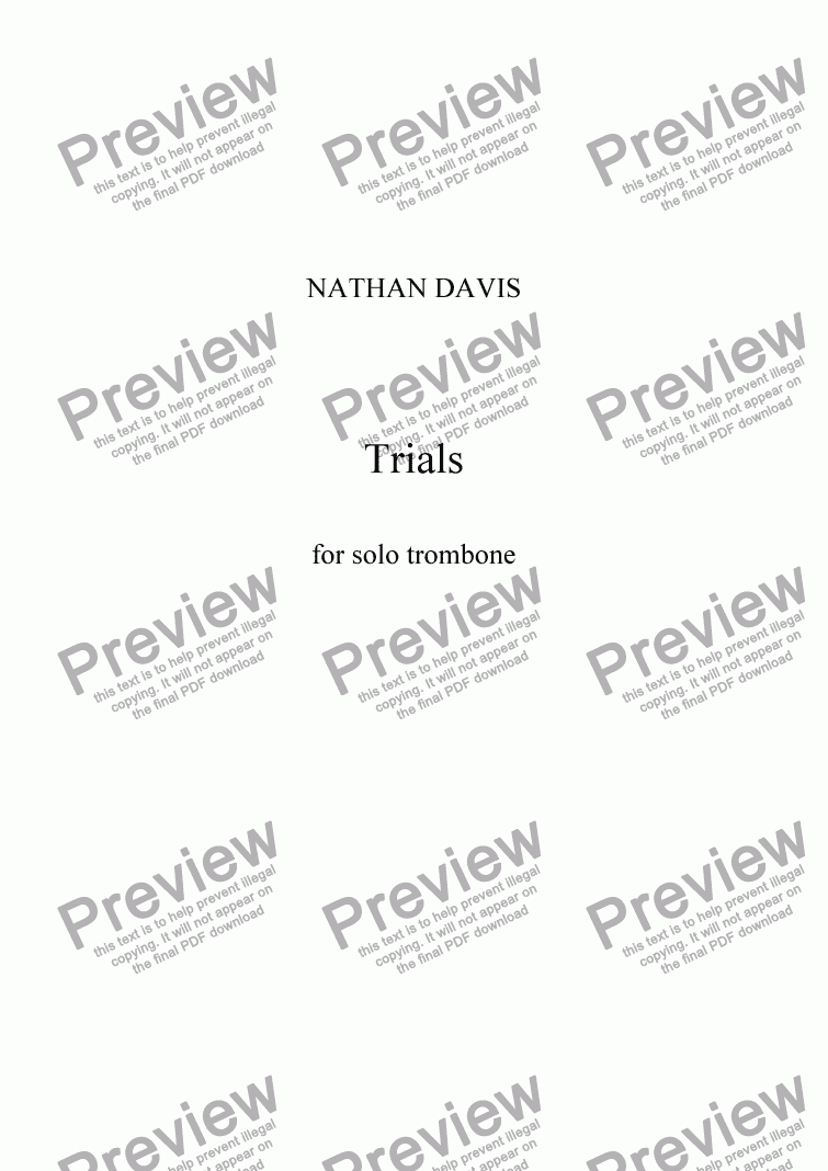 page one of Trials