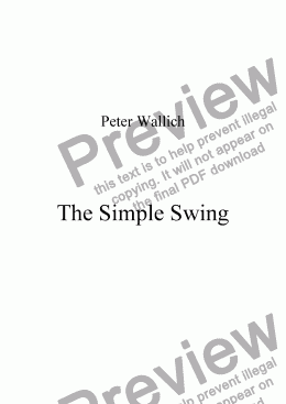 page one of The Simple Swing