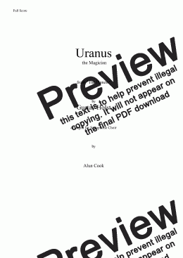 page one of Uranus from The Planets (Saxophone Choir)