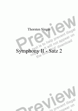 page one of Symphony II - Satz II