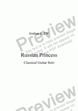 page one of Christmas in Russia for Solo Guitar