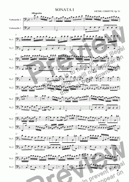 page one of Sonata op 20, n 1 (Les delices de la solitude)