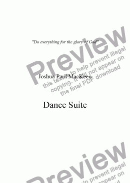 page one of Foreign Dance Suite, Movement One, Allegro