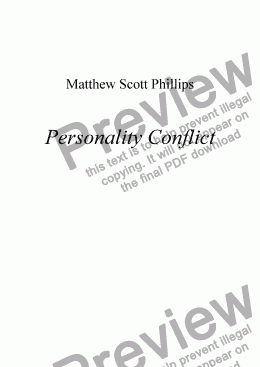 page one of Personality Conflict