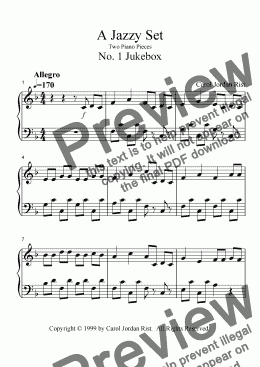 page one of A Jazzy Set (piano)