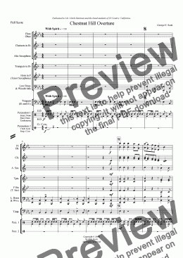 page one of Chestnut Hill Overture (Grade 1.5 Concert Band)