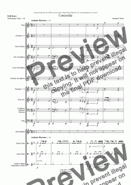 page one of Concordia (Grade 2 Concert Band)