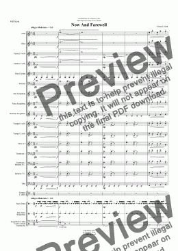 page one of Now and Farewell (Grade 3 Concert Band)