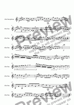 page one of Jazz Saxaphone 