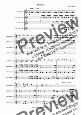 page one of Entrada (Tuba Quartet Treble Clef Version)