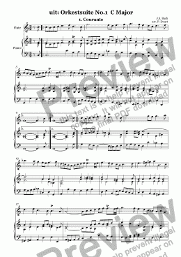 page one of Five pieces from orchestersuite 1 (Bach)