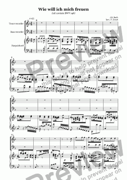 page one of Wie will ich mich freuen (Bach)