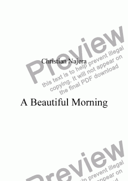 page one of A Beautiful Morning