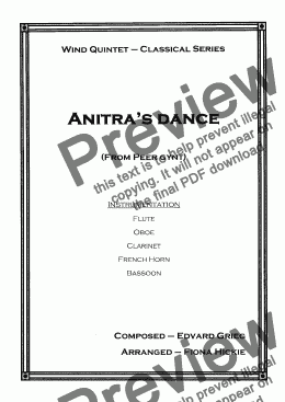 page one of Anitra’s Dance, from Peer Gynt