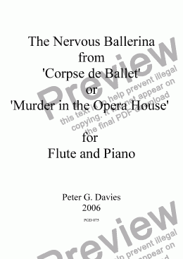 page one of The Nervous Ballerina for Flute and Piano