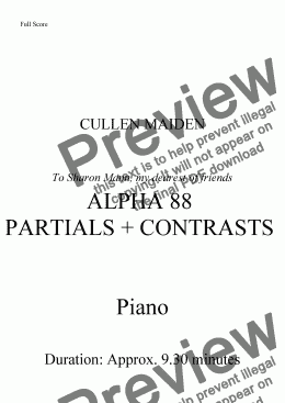 page one of ALPHA 88 PARTIALS+CONTRASTS