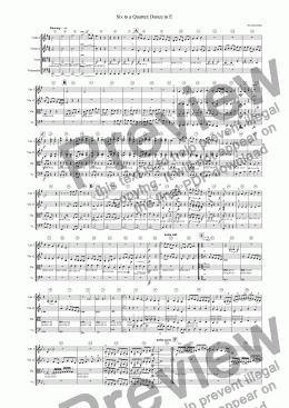 page one of Six to a Quartet: Dance in E