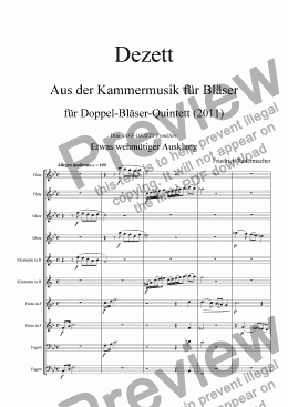 page one of Dezett für Doppel-Bläser-Quintett