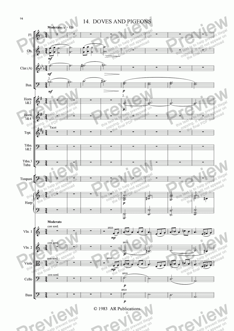 page one of Ballet: Snow White (Act 2 #3 Doves)