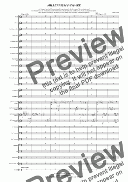 page one of Millennium Fanfare (Wind Band Version)