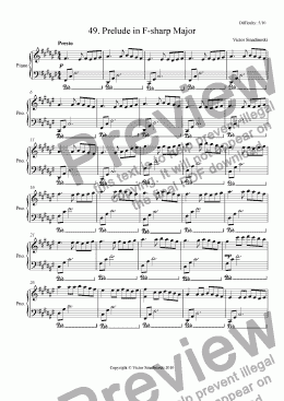 page one of Prelude in F-sharp Major