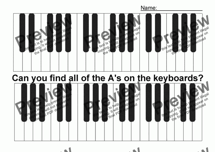 page one of ABC Worksheet 21: Find the A's