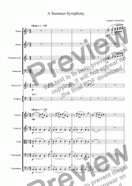 page one of A Summer Symphony - Movt 1