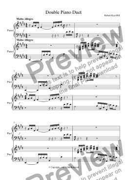 page one of Double Piano Duet