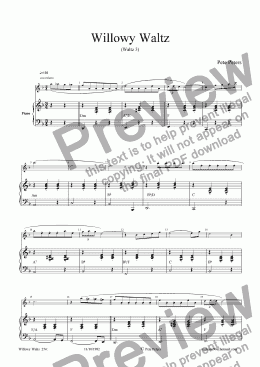 page one of Willowy Waltz [Rec or Flute]