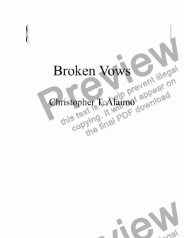 page one of Broken Vows