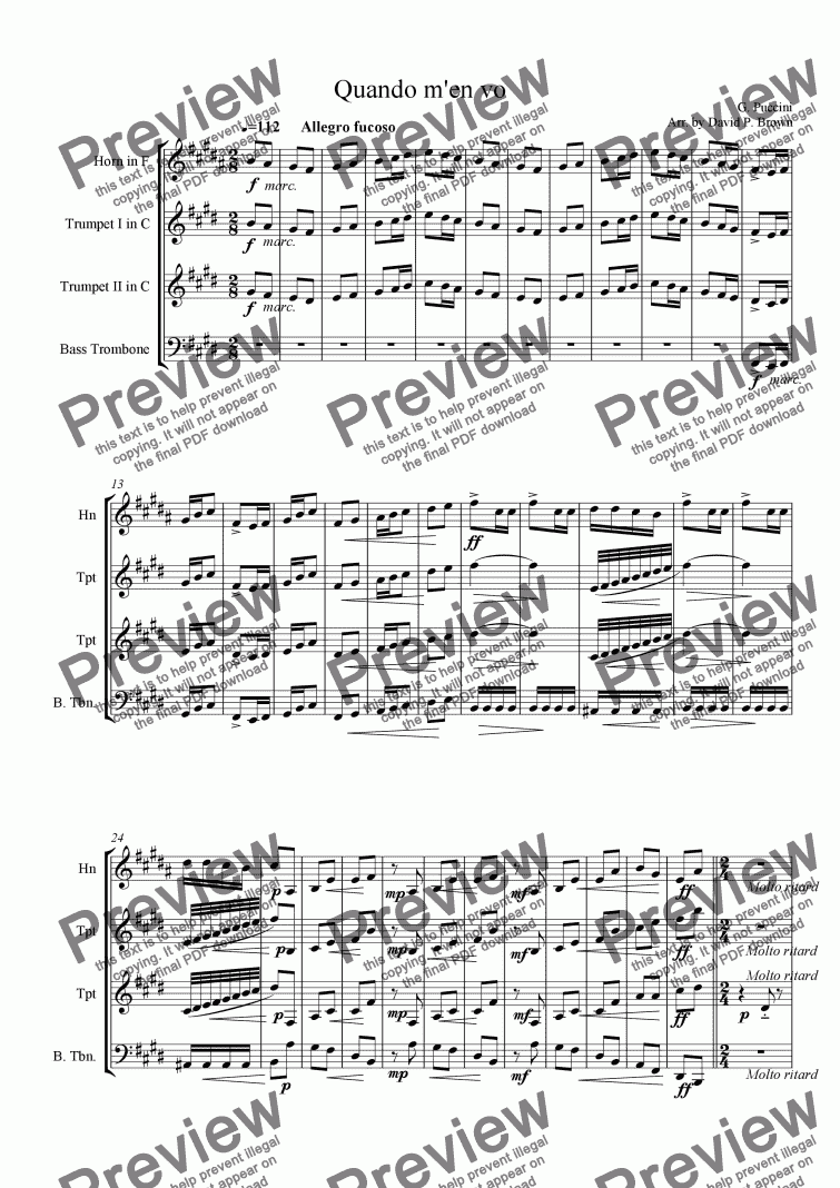 page one of Musetta's Waltz