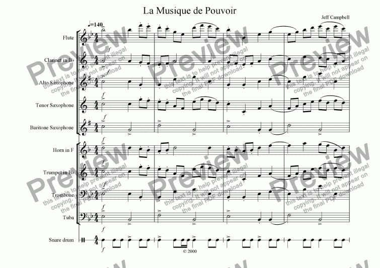 page one of La Musique de Pouvoir