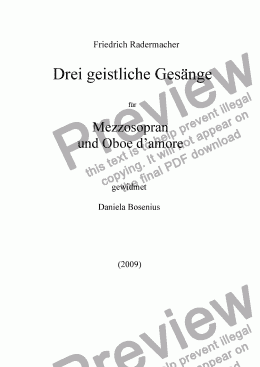 page one of Drei geistliche Ges�nge