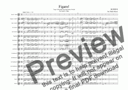 page one of Rossini - Figaro! for Eb Tuba and Brass Band