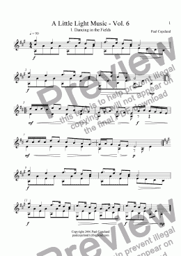 page one of A Little Light Music for Guitar Volume VI