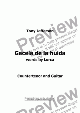 page one of Gacela de la huida