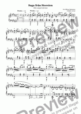 page one of Storsien Tales (part eleven) piano