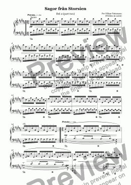 page one of Storsien Tales (part two) Piano