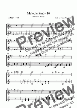 page one of Melodic Study 10