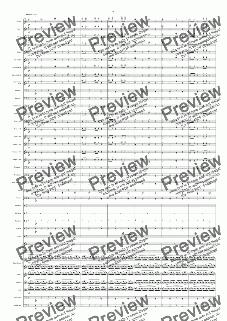 page one of Symphony No 48 2nd movt