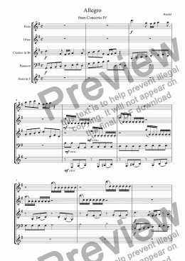 page one of Allegro  from Concerto IV